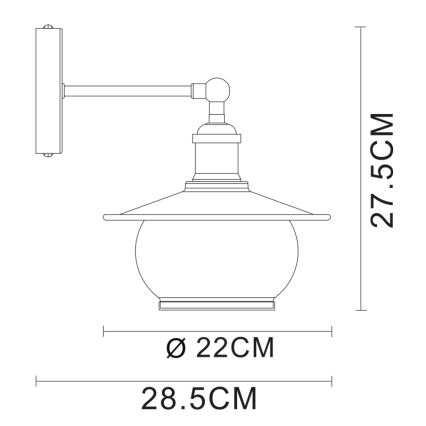 Globo - Sienas gaismeklis 1xE27/60W/230V