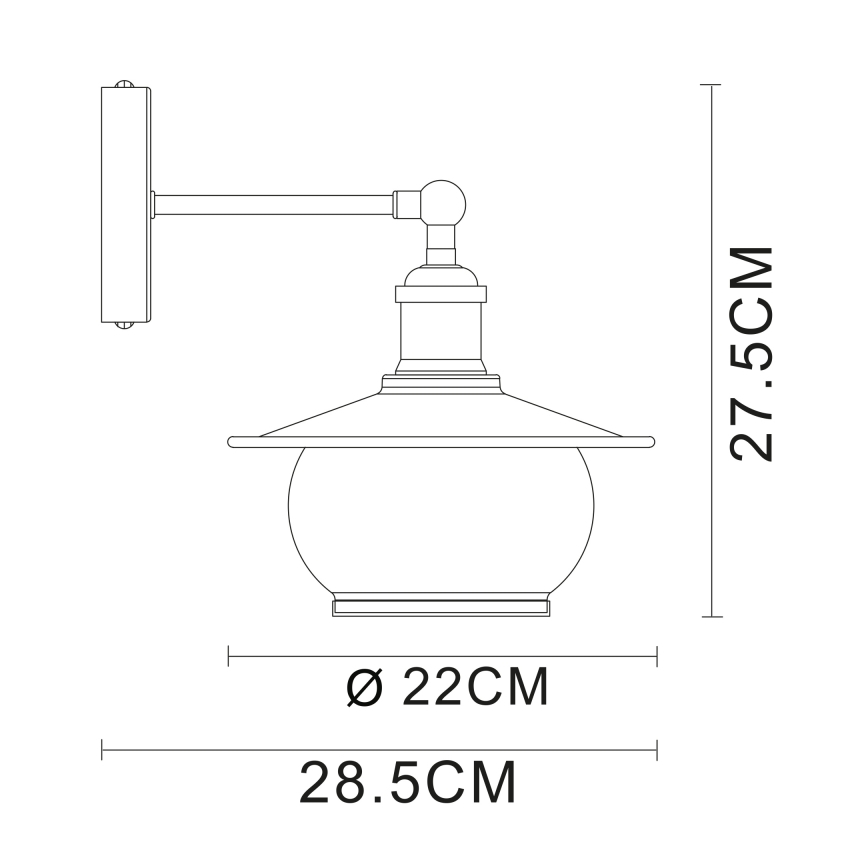 Globo - Sienas gaismeklis 1xE27/60W/230V