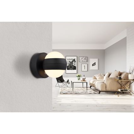 Globo - LED regulējams uzlādes pieskāriena sienas gaismeklis LED/1,4W/5V 1800 mAh melns