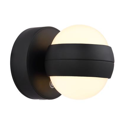 Globo - LED regulējams uzlādes pieskāriena sienas gaismeklis LED/1,4W/5V 1800 mAh melns