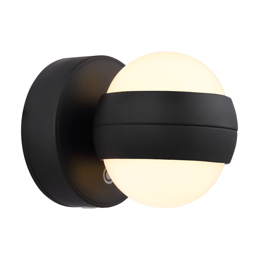 Globo - LED regulējams uzlādes pieskāriena sienas gaismeklis LED/1,4W/5V 1800 mAh melns
