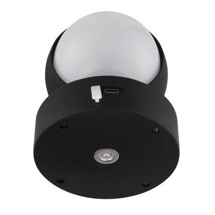 Globo - LED regulējams uzlādes pieskāriena sienas gaismeklis LED/1,4W/5V 1800 mAh melns