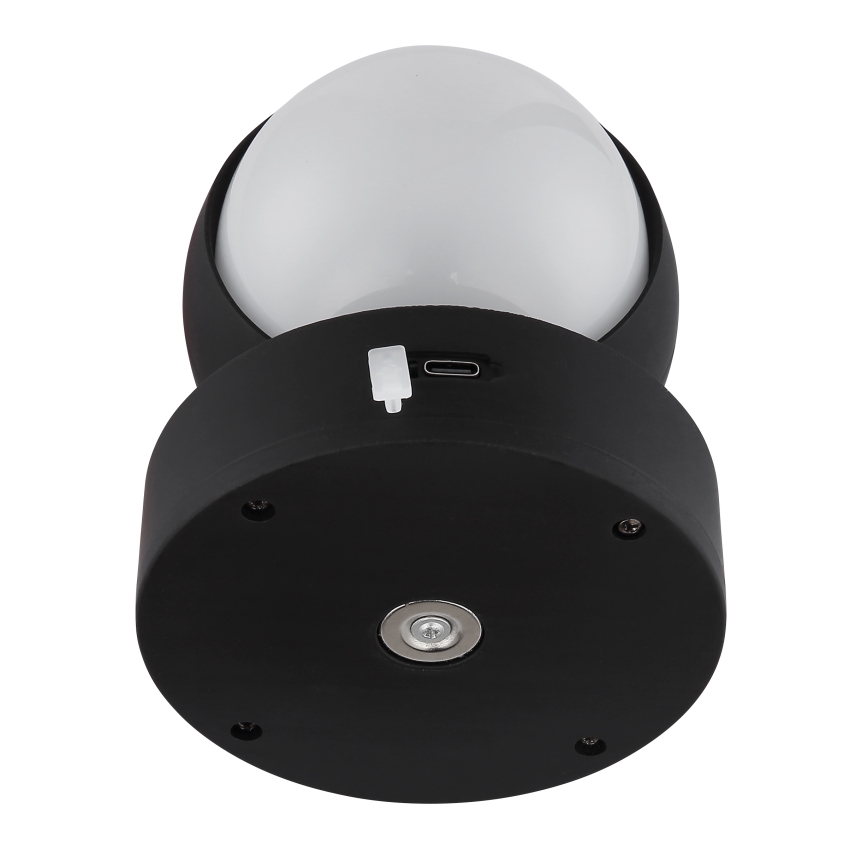 Globo - LED regulējams uzlādes pieskāriena sienas gaismeklis LED/1,4W/5V 1800 mAh melns