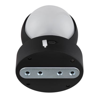 Globo - LED regulējams uzlādes pieskāriena sienas gaismeklis LED/1,4W/5V 1800 mAh melns