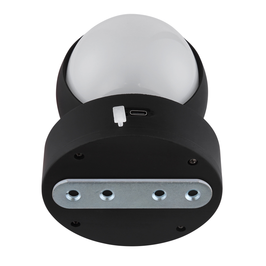 Globo - LED regulējams uzlādes pieskāriena sienas gaismeklis LED/1,4W/5V 1800 mAh melns