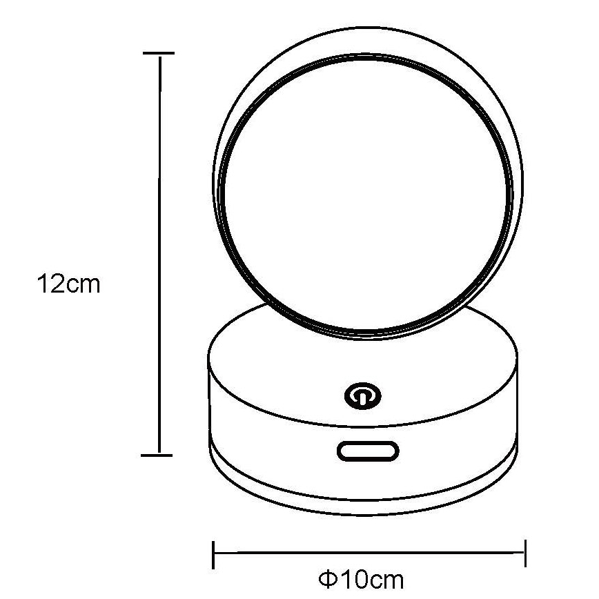 Globo - LED regulējams uzlādes pieskāriena sienas gaismeklis LED/1,4W/5V 1800 mAh melns