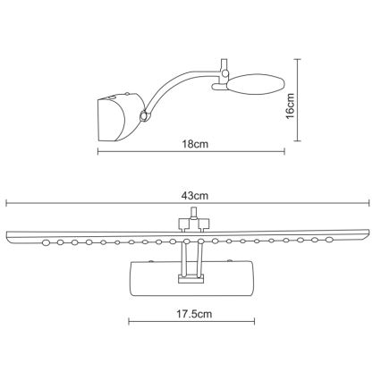 Globo - LED Attēla lampa LED/3W/230V