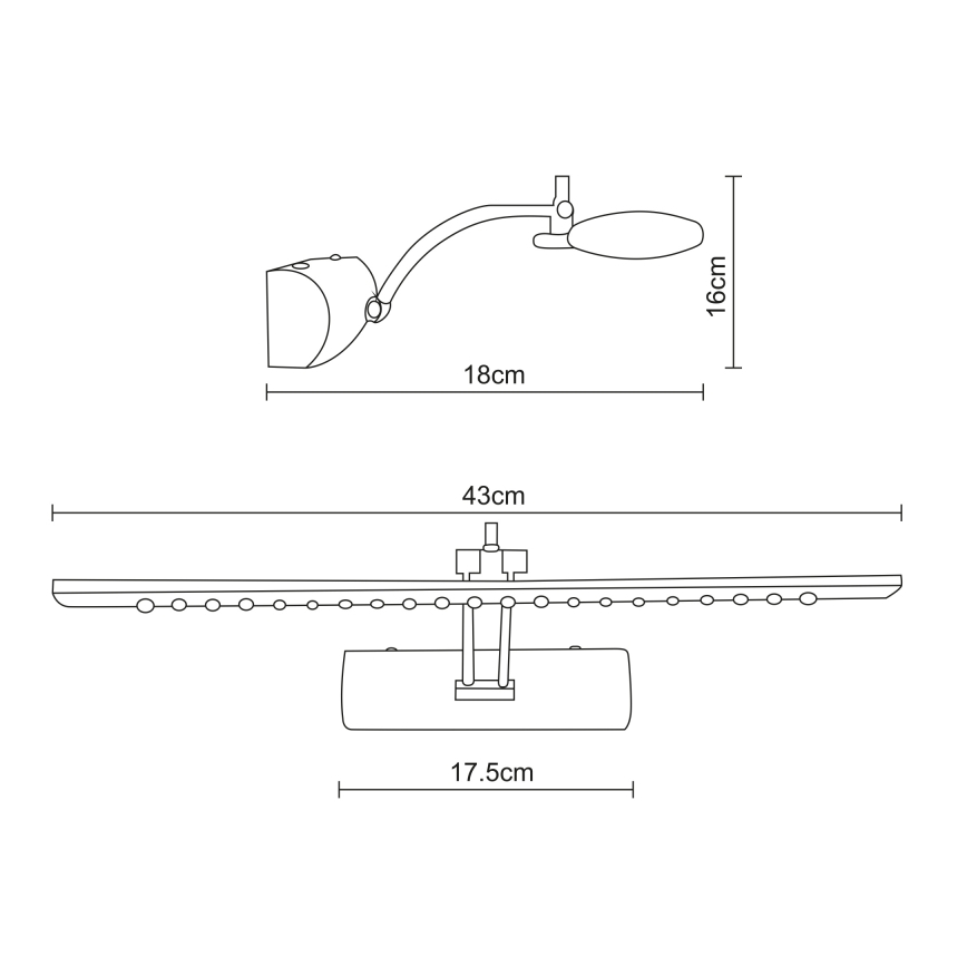 Globo - LED Attēla lampa LED/3W/230V