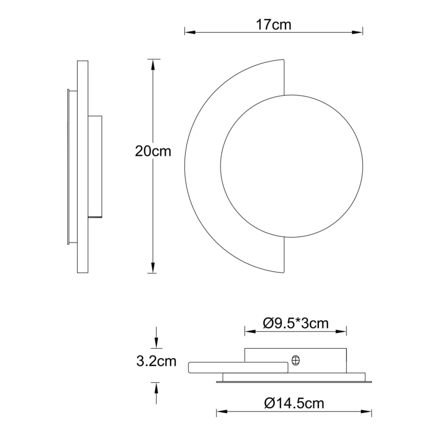 Globo - LED sienas gaismeklis LED/8W/230V 3000K