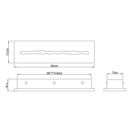 Globo - LED sienas gaismeklis LED/17W/230V 3000K 40 cm travertīns