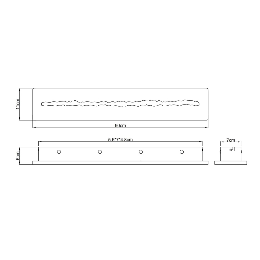 Globo - LED sienas gaismeklis LED/21W/230V 3000K 60 cm travertīns