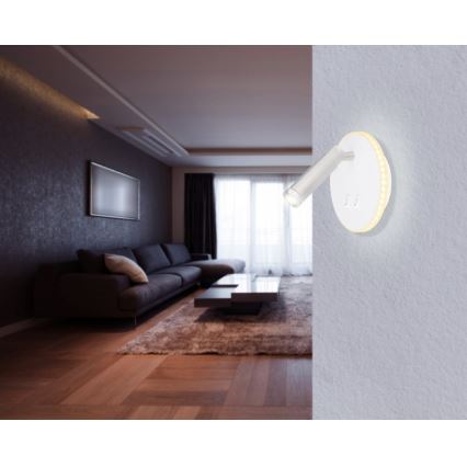 Globo - LED Sienas starmetis LED/6W + LED/1W/230V