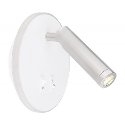 Globo - LED Sienas starmetis LED/6W + LED/1W/230V