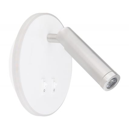 Globo - LED Sienas starmetis LED/6W + LED/1W/230V