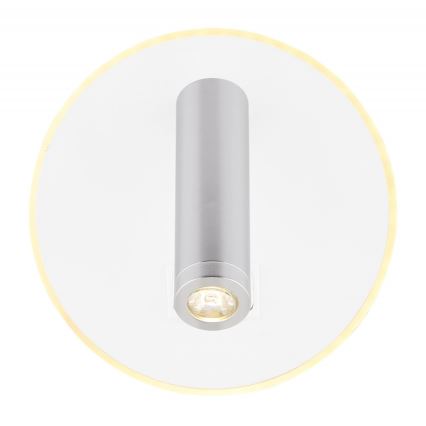Globo - LED Sienas starmetis LED/6W + LED/1W/230V