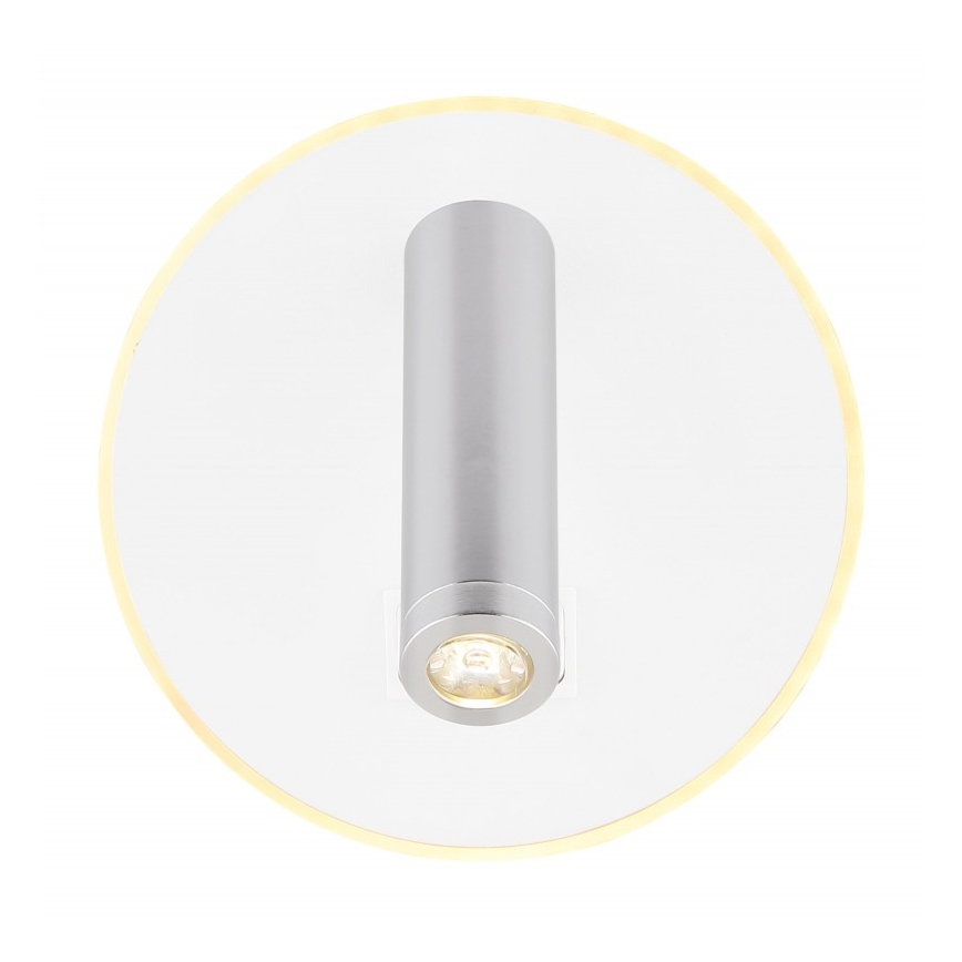 Globo - LED Sienas starmetis LED/6W + LED/1W/230V