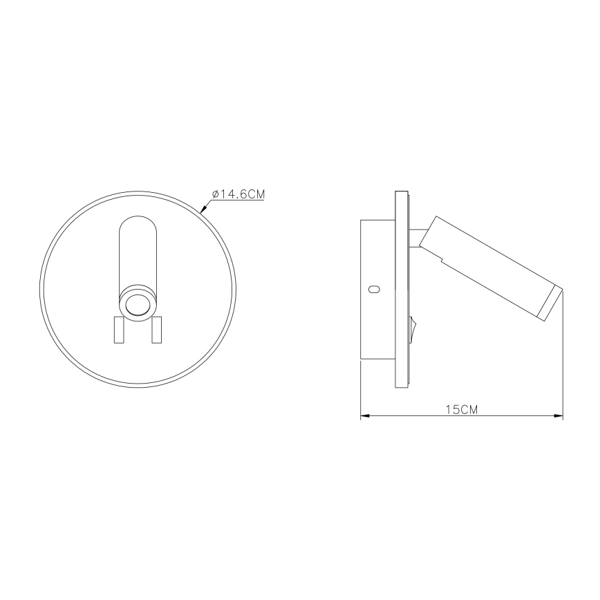 Globo - LED Sienas starmetis LED/6W + LED/1W/230V