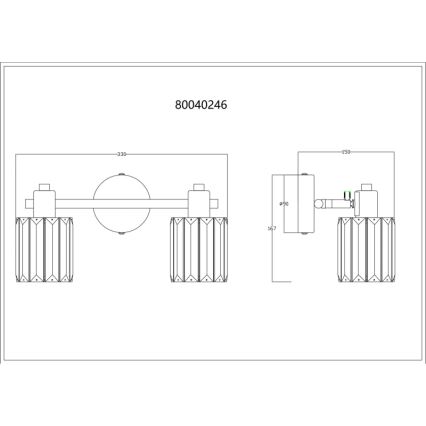 Globo - Starmetis 2xE14/40W/230V