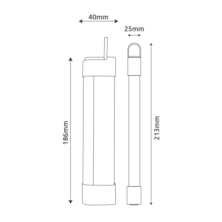 Globo - LED Uzlādes zemgultas gaismeklis 3in1 LED/2W/5V 3000/4000/7000K 800 mAh