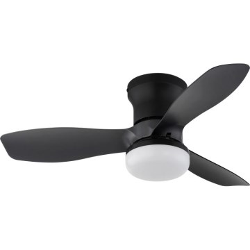 Globo - Aptumšojams griestu ventilators ar LED/15W/230V 2700-6500K, melns + tālvadība
