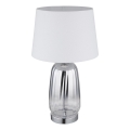 Globo - Galda lampa 1xE27/40W/230V balta/sudraba krāsa