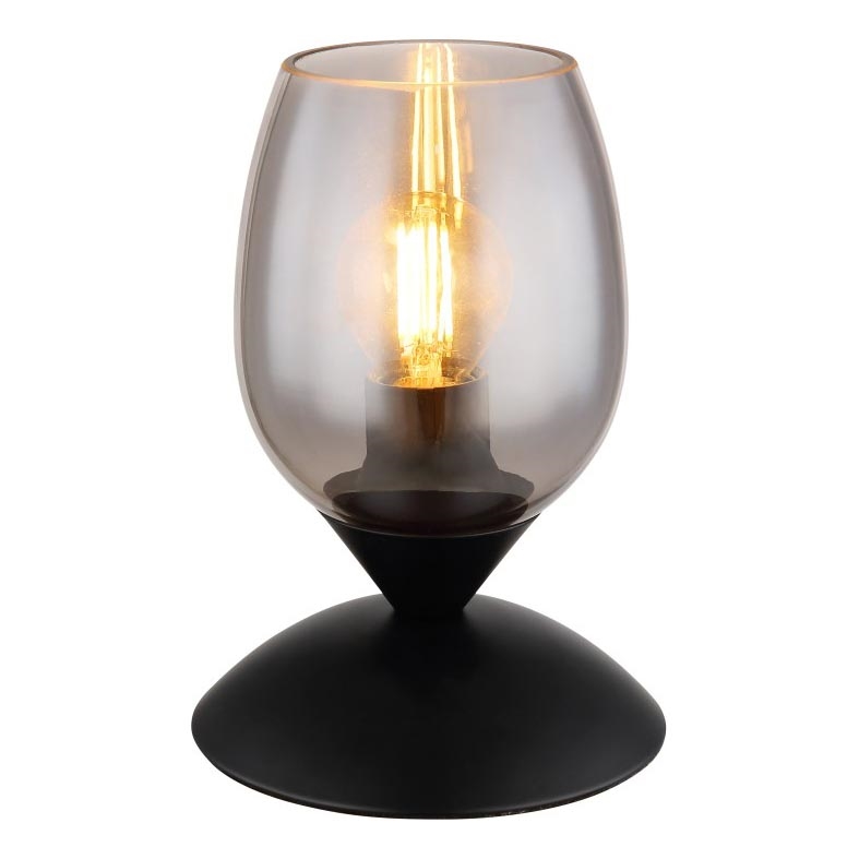 Globo - Galda skārienvadāma lampa 1xE14/25W/230V melna