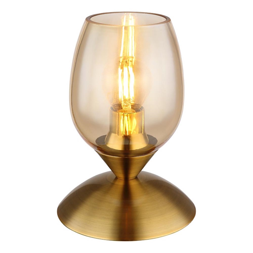 Globo - Galda skārienvadāma lampa 1xE14/25W/230V misiņš