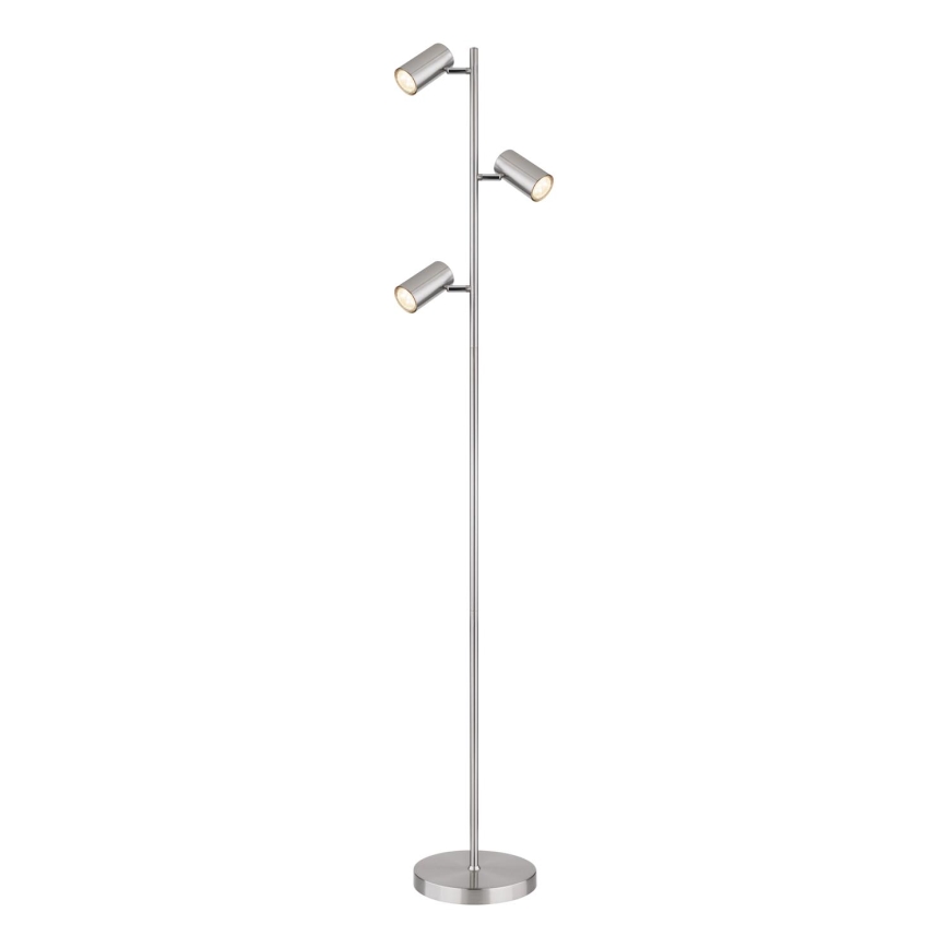 Globo - Grīdas stāvlampa 3xGU10/5W/230V matēts hroms