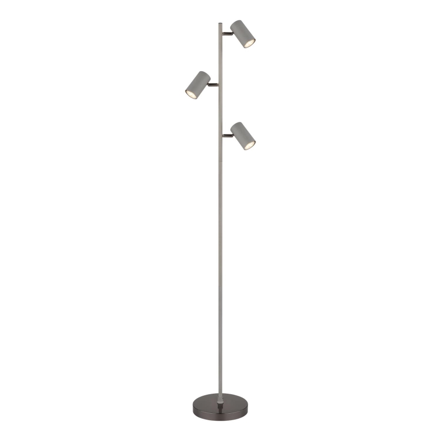 Globo - Grīdas stāvlampa 3xGU10/5W/230V pelēka