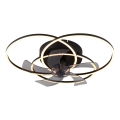 Globo - griestu ventilators ar regulējamu LED apgaismojumu LED/40W/230V 3000-6500K melns + ar tālvadības pulti