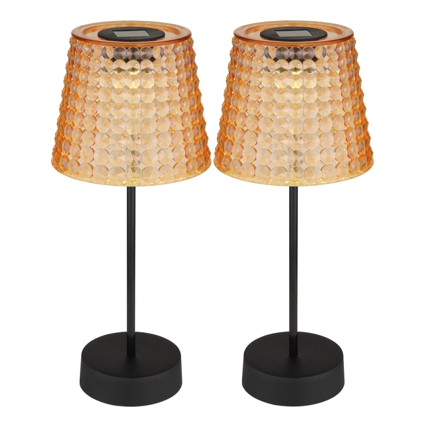 Globo - KOMPLEKTS 2x LED Saules enerģijas lampa LED/0,06W/3V IP44 40 mAh oranža