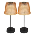 Globo - KOMPLEKTS 2x LED Saules gaismeklis LED/0,06W/3V IP44 40 mAh oranžs
