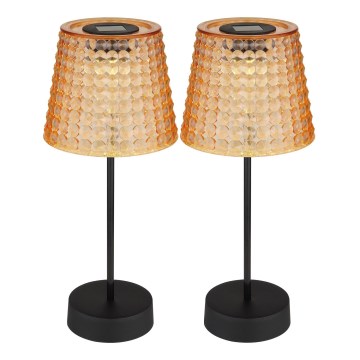 Globo - KOMPLEKTS 2x LED Saules gaismeklis LED/0,06W/3V IP44 40 mAh oranžs