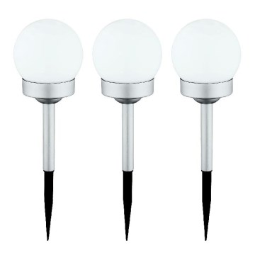 Globo - KOMPLEKTS 3x LED Saules enerģijas lampa LED/0,06W/3V 4000K d. 10 cm IP44