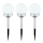 Globo - KOMPLEKTS 3x LED Saules enerģijas lampa LED/0,06W/3V 4000K d. 10 cm IP44