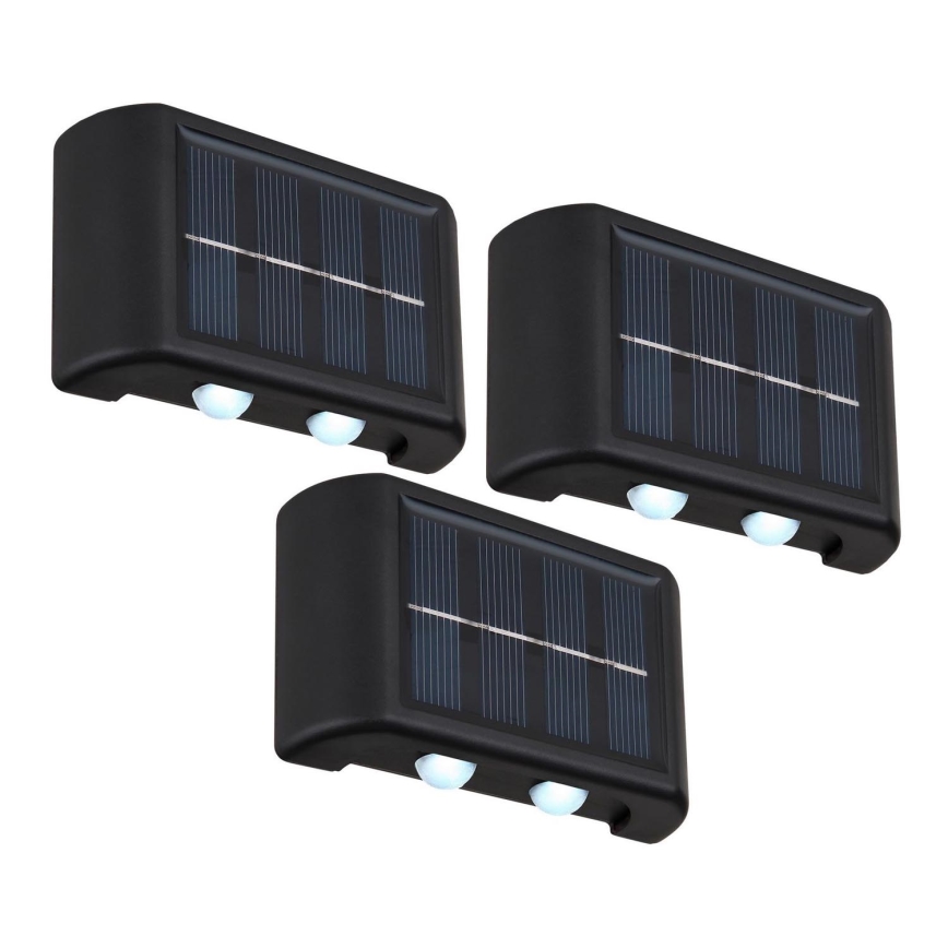 Globo - KOMPLEKTS 3x LED Saules enerģijas lampa LED/0,8W/3V 6500K IP44 600 mAh