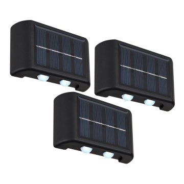 Globo - KOMPLEKTS 3x LED Saules enerģijas lampa LED/0,8W/3V 6500K IP44