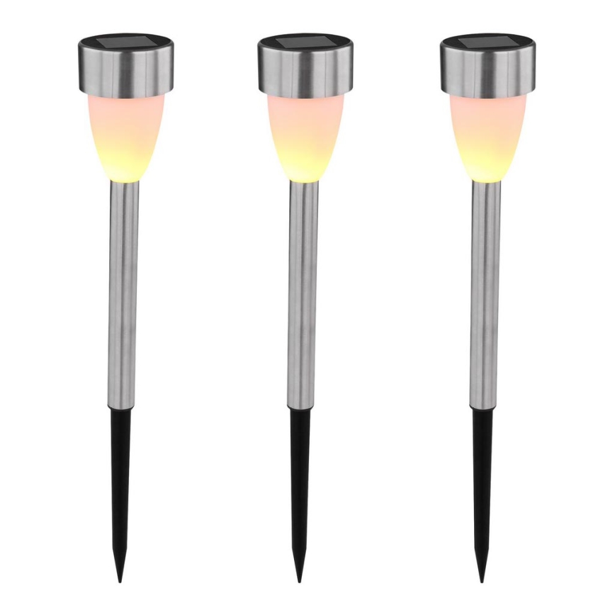 Globo - KOMPLEKTS 3x Saules enerģijas lampa 3xLED/0,06W/1,2V IP44 200 mAh