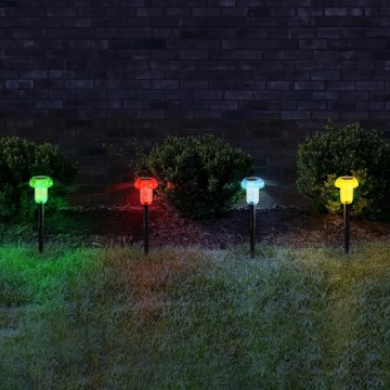 Globo - KOMPLEKTS 4x LED RGB Saules eneģijas lampa LED/0,05W/3V IP44