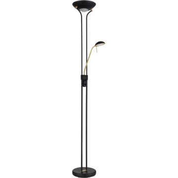 Globo - LED Aptumšojama grīdas stāvlampa LED/20W/230V + LED/5,5W 3000K melna/zelta