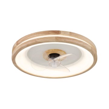 Globo - LED Aptumšojama griestu lampa ar ventilatoru LED/30W/230V 2700-6500K brūna + tālvadības pults