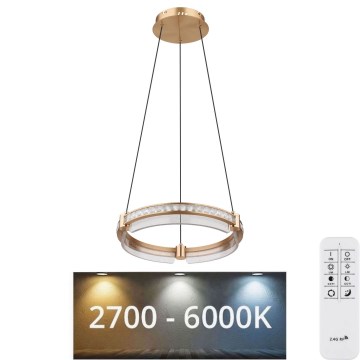 Globo - LED Aptumšojama kristāla lustra ar auklu LED/36W/230V 2700K-6000K + tālvadības pults