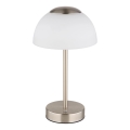 Globo - LED Aptumšojama, lādējama galda lampa LED/2,5W/5V 1800mAh 2700K/4000K/6500K matēts hroms