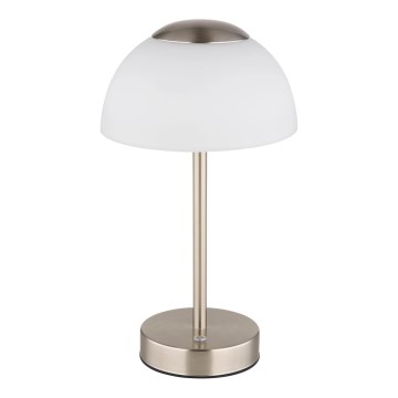 Globo - LED Aptumšojama, lādējama galda lampa LED/2,5W/5V 1800mAh 2700K/4000K/6500K matēts hroms