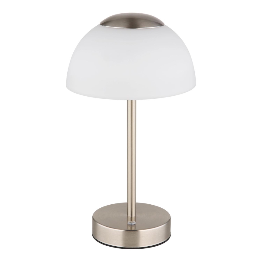 Globo - LED Aptumšojama, lādējama galda lampa LED/2,5W/5V 1800mAh 2700K/4000K/6500K matēts hroms