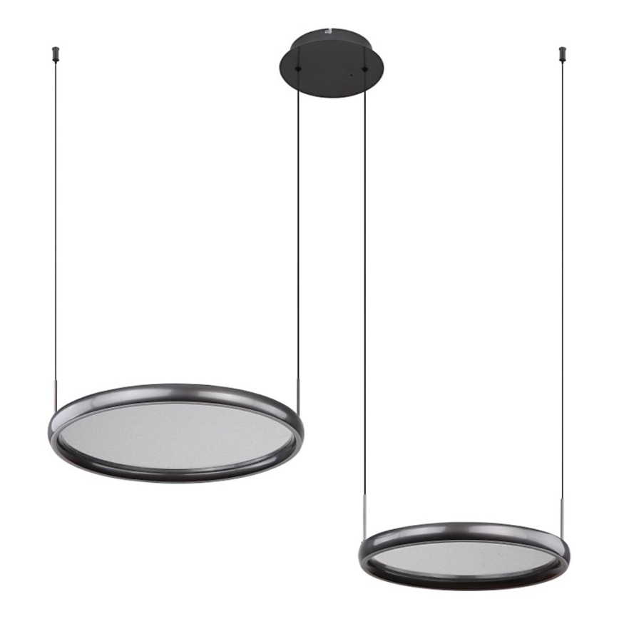 Globo - LED Aptumšojama lustra ar auklu LED/50W/230V 2700-6000K melna + tālvadības pults