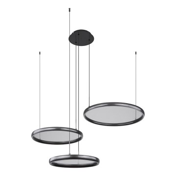 Globo - LED Aptumšojama lustra ar auklu LED/55W/230V 2700-6000K melna + tālvadības pults