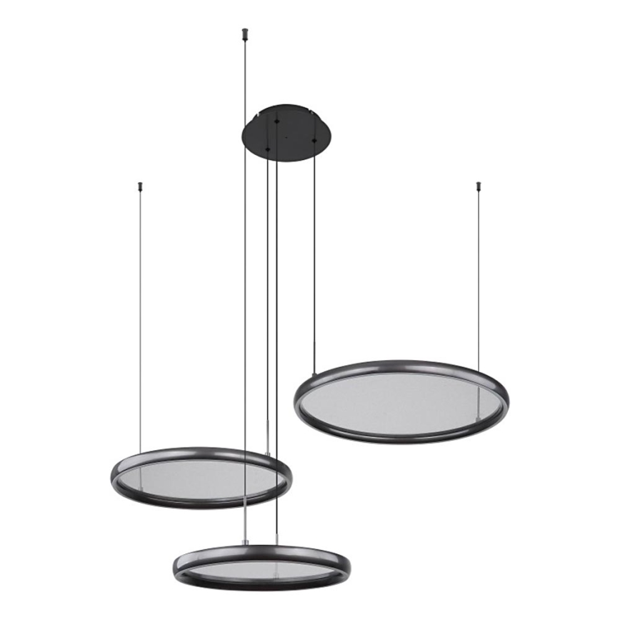 Globo - LED Aptumšojama lustra ar auklu LED/55W/230V 2700-6000K melna + tālvadības pults