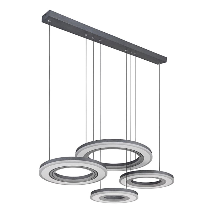 Globo - LED Aptumšojama lustra ar auklu LED/80W/230V 2700-6000K melna + tālvadības pults