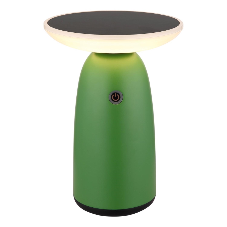 Globo - LED Aptumšojama saules enerģijas skārienvadāma lampa LED/10W/3,7V IP54 3600 mAh zaļa